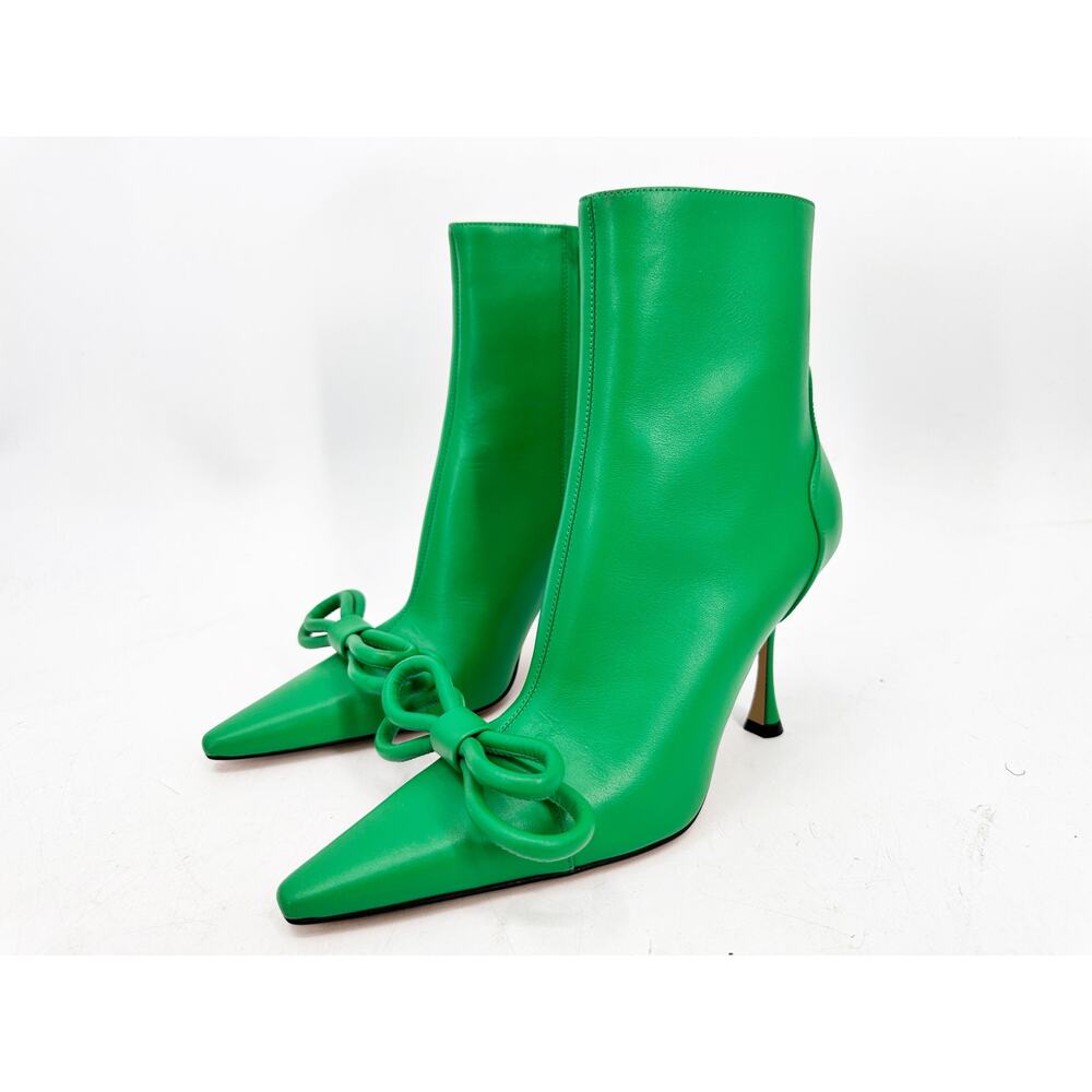 Mach & Mach Double Bow Ankle Boots 240 Green Size‎ 36